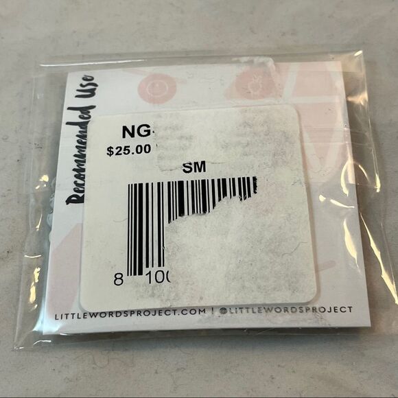 Little Words Project Bracelet She Her Stretch Beaded Gold Marble Neutral Casual - Picture 3 of 4